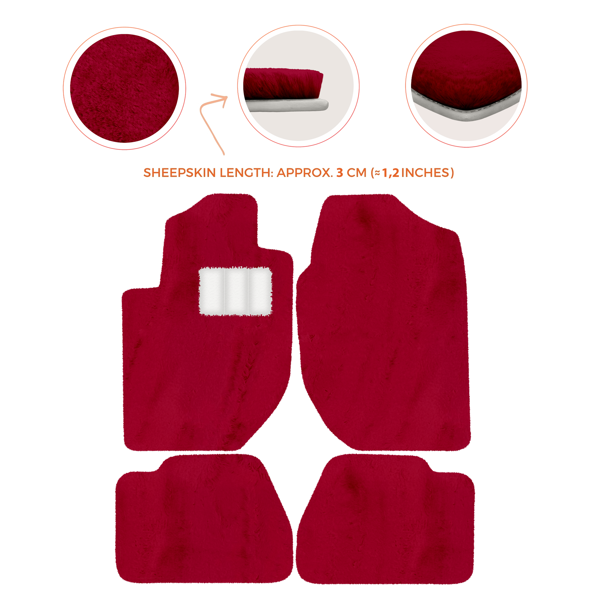 Premium Sheepskin Floor Mats for Land Rover Freelander (1997-2003)