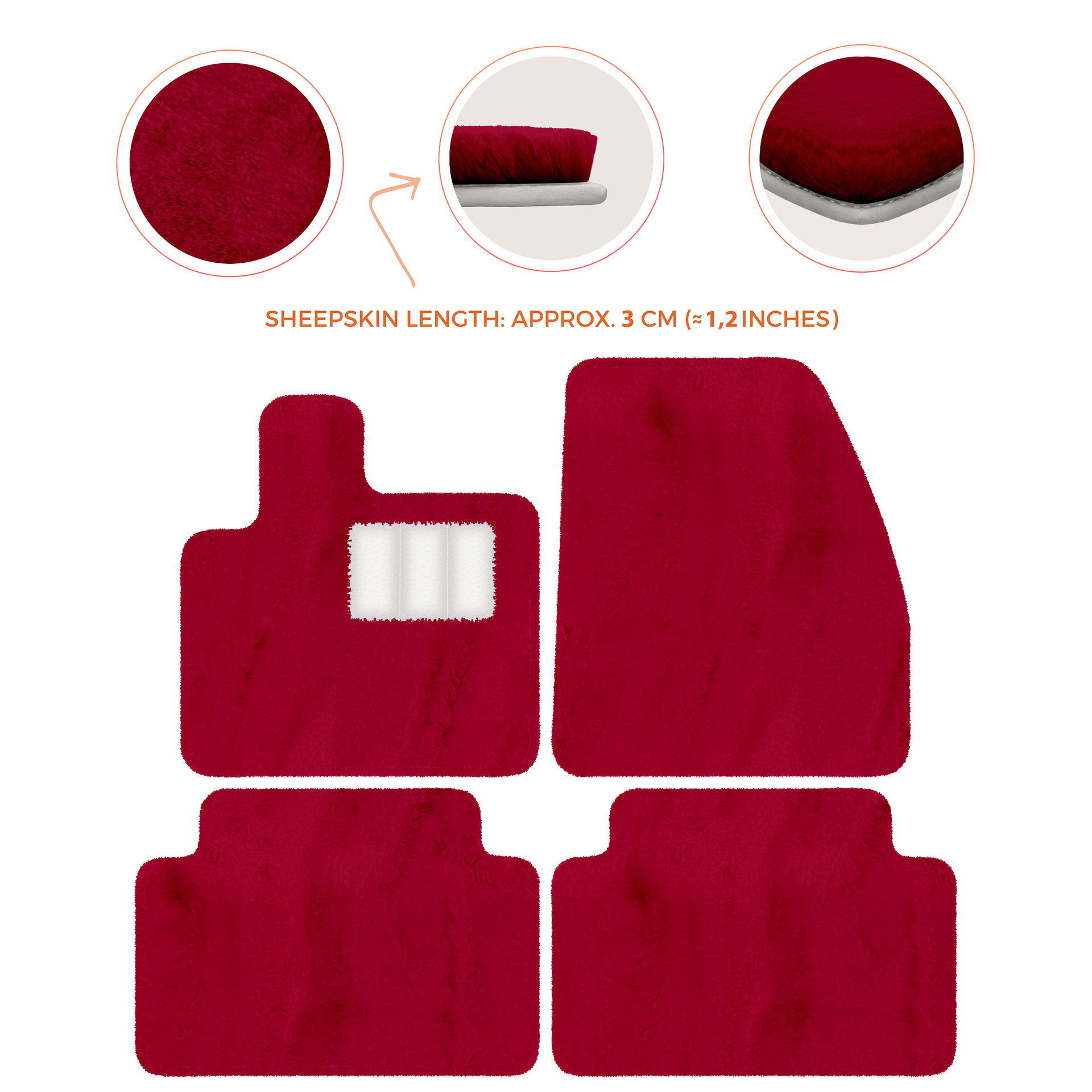 Premium Sheepskin Floor Mats for Range Rover Evoque (2016-2024)