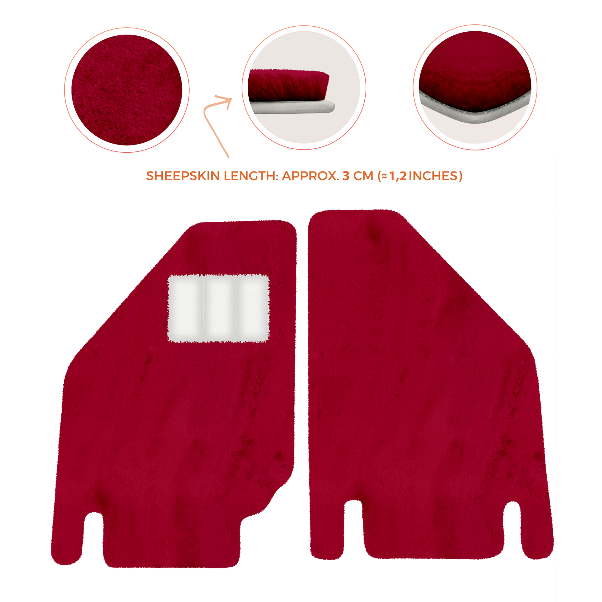 Premium Sheepskin Floor Mats for Ferrari Purosangue (2023-2024)