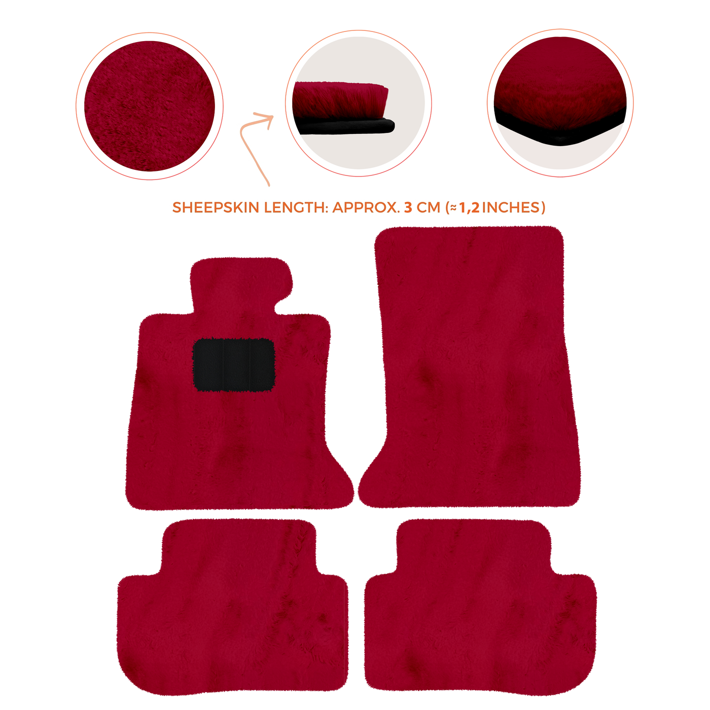Premium Sheepskin Floor Mats for Rolls-Royce Ghost Series I RR2