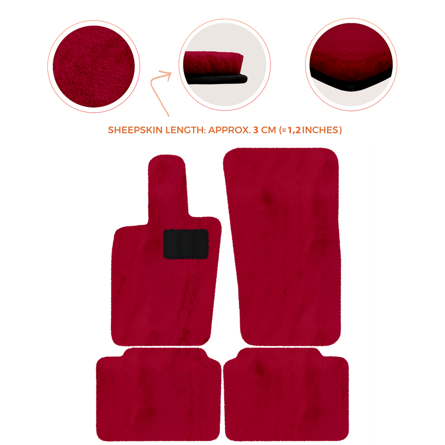 Luxury Sheepskin Floor Mats for Porsche Panamera (2017-2023)