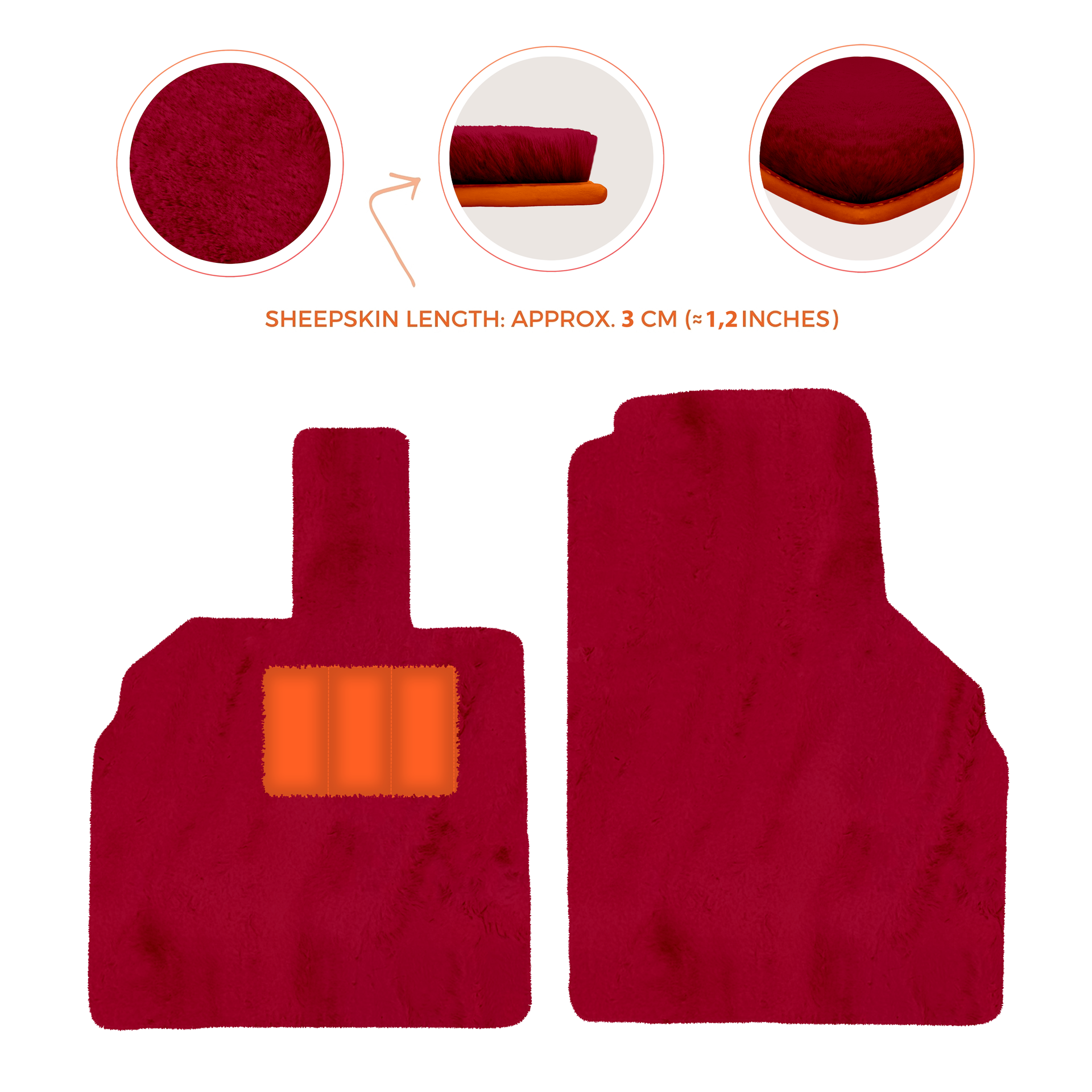 Premium Sheepskin Floor Mats for Lamborghini Aventador (2012-2022)