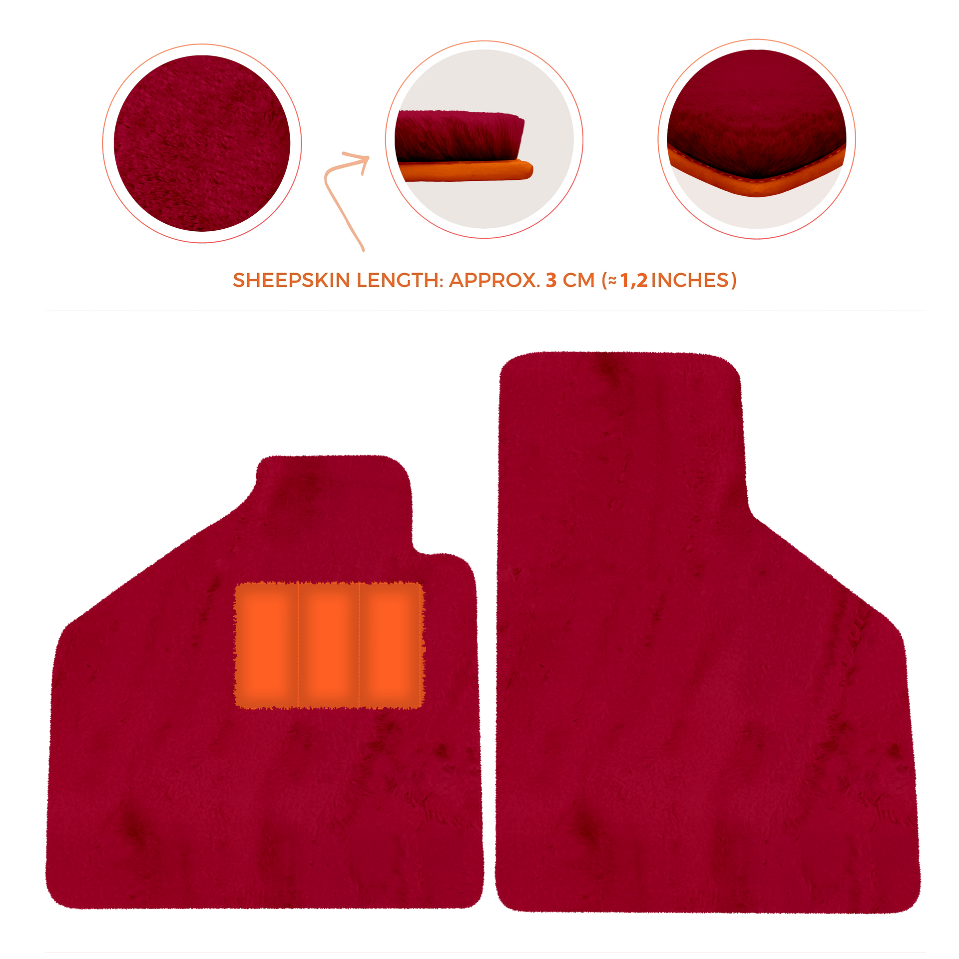 Premium Sheepskin Floor Mats for Lamborghini Aventador (2012-2022)