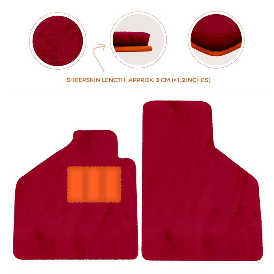 Premium Sheepskin Floor Mats for Lamborghini Aventador (2012-2022)