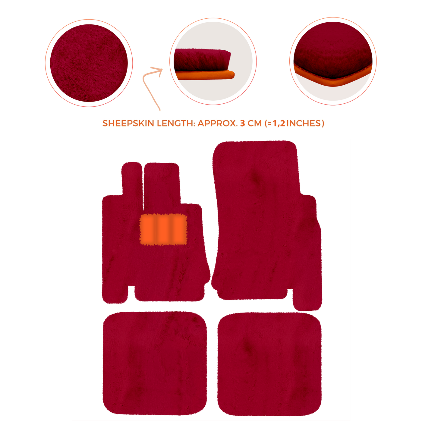 Premium Luxurious Sheepskin Floor Mats for Bentley Arnage (1998-2009)