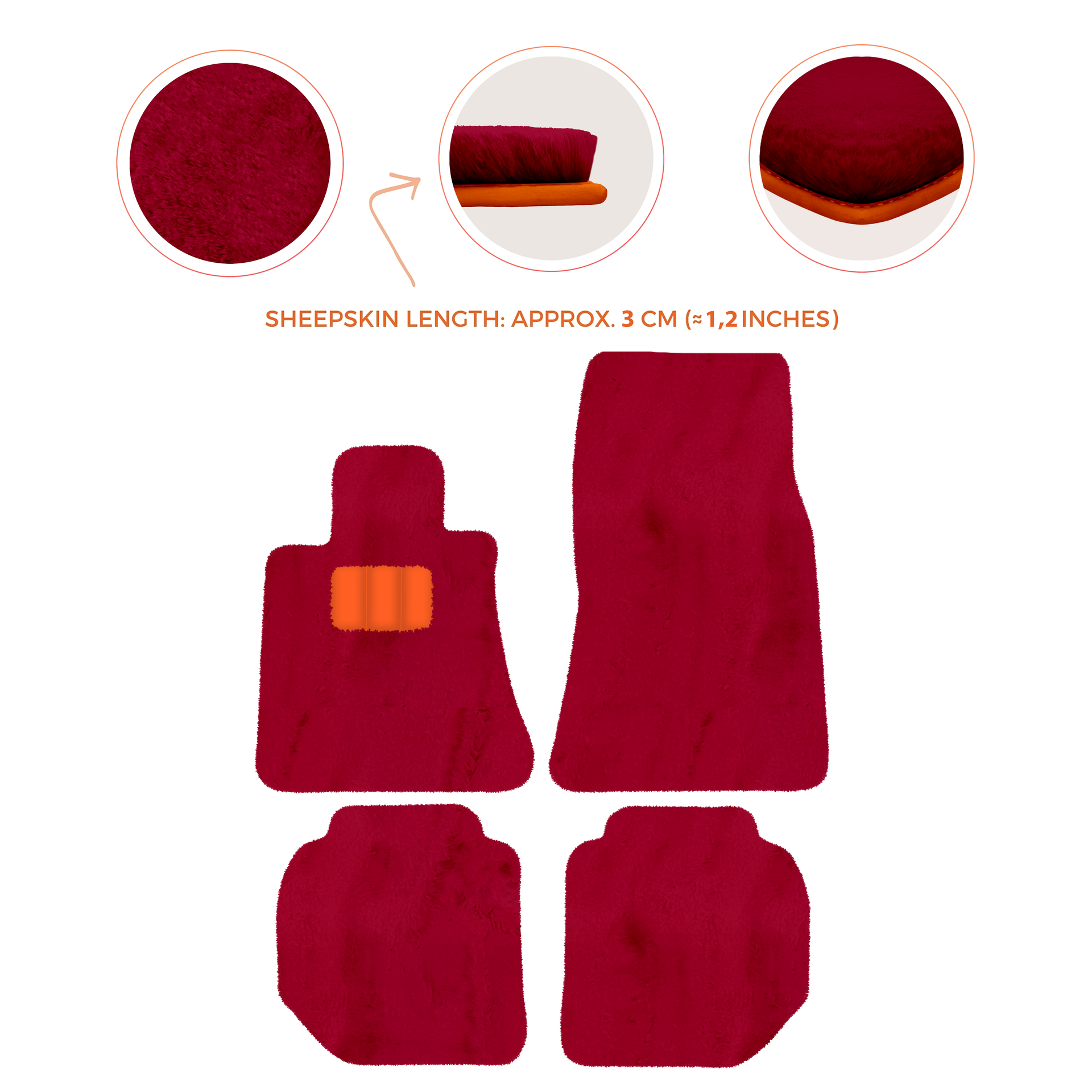 Premium Sheepskin Floor Mats for Bentley Continental GTC (2011-2018)