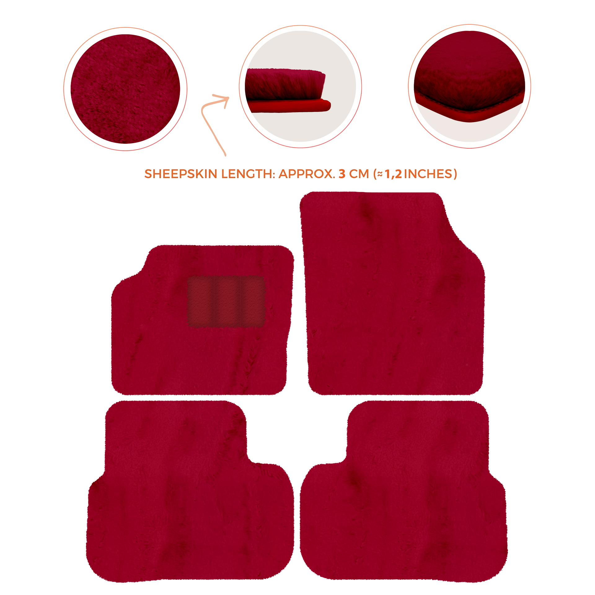 Luxury Sheepskin Floor Mats for Aston Martin V8 Coupe (1996-2000)
