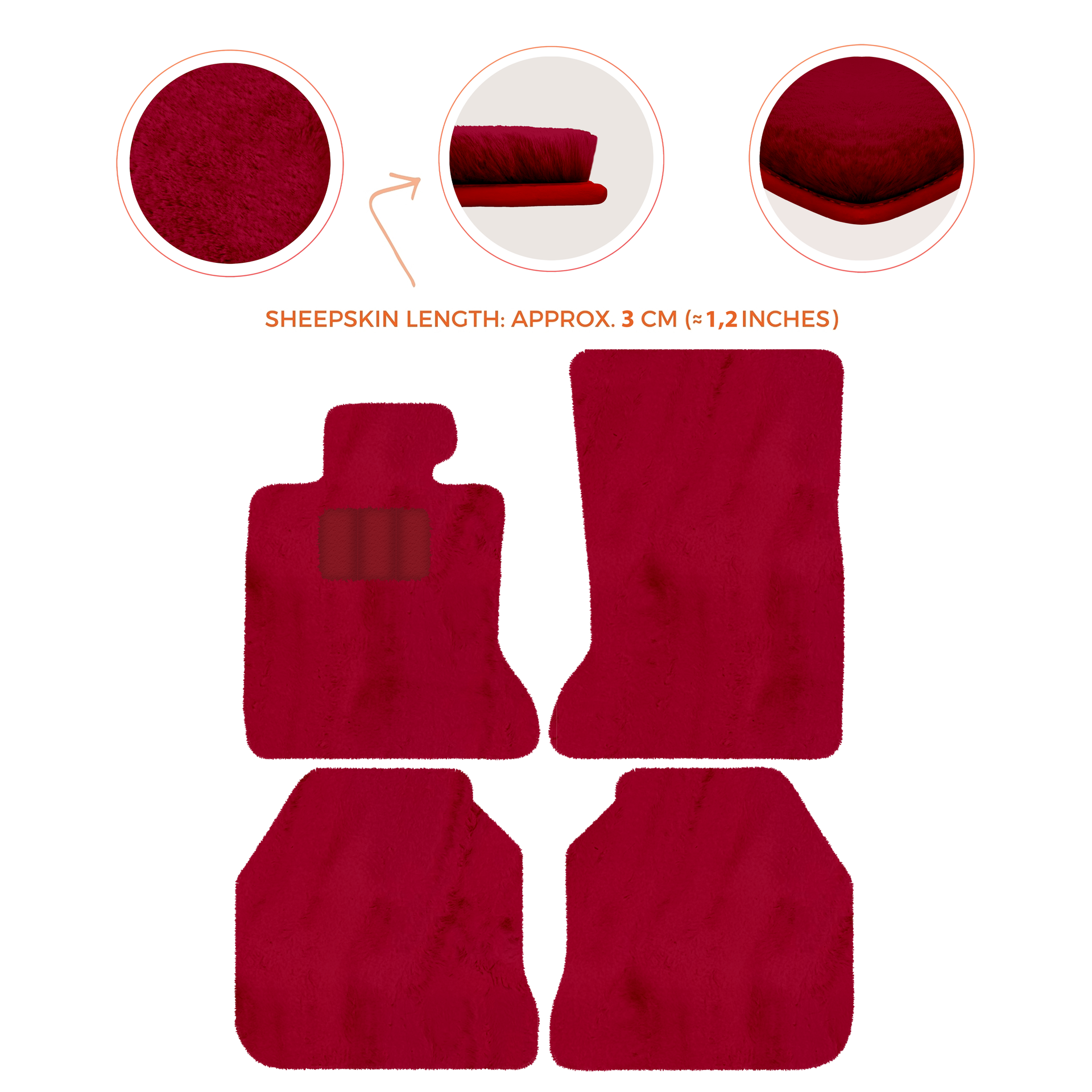 Luxury Sheepskin Floor Mats for Rolls-Royce Ghost RR2 (2010-2014)