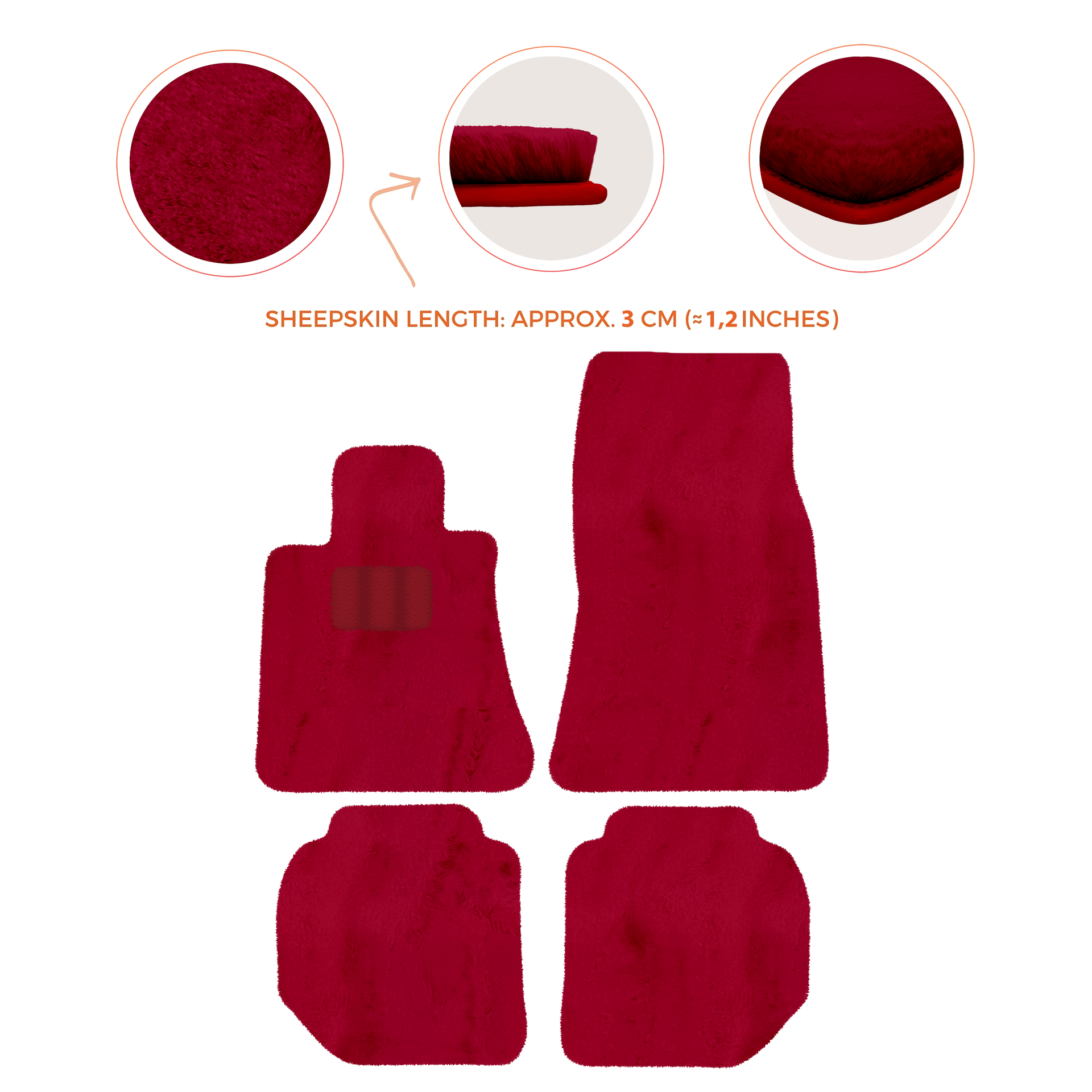 Premium Sheepskin Floor Mats for Bentley Continental GTC (2011-2018)