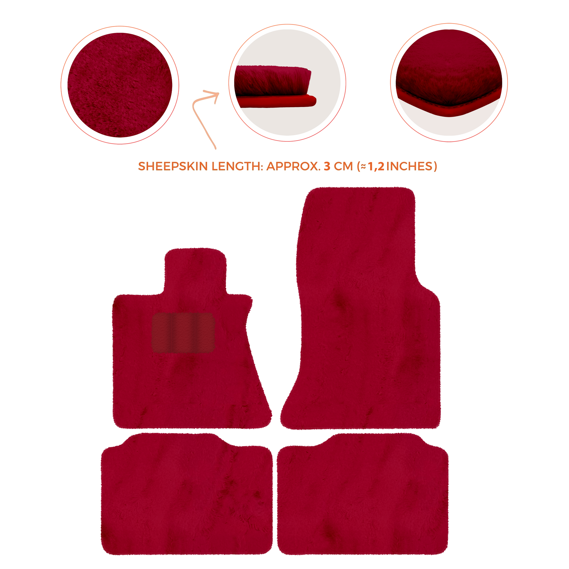 Premium Sheepskin Floor Mats for Rolls-Royce Phantom Sedan (2003-2016)