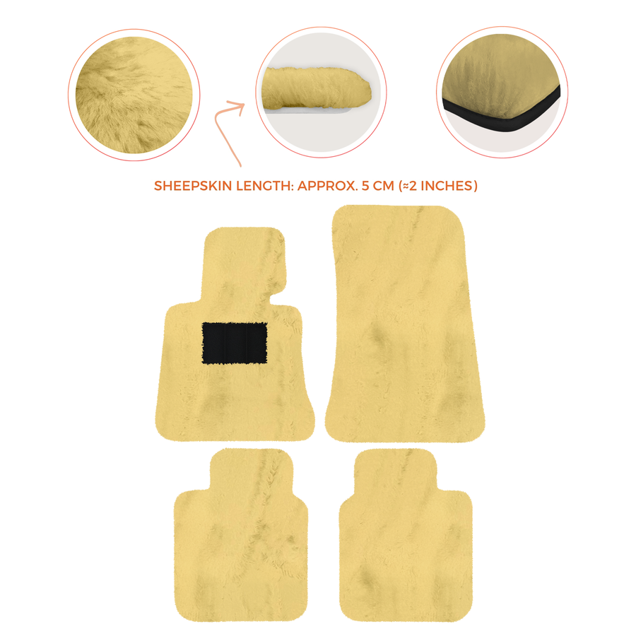 Premium Sheepskin Floor Mats for Bentley Continental GTC (2011-2018)