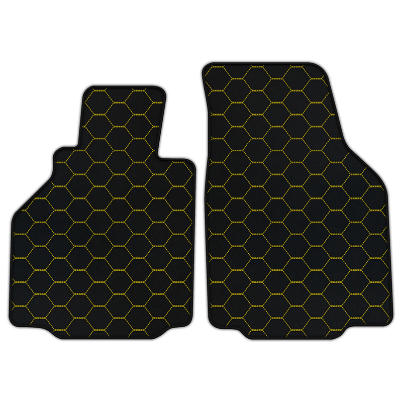 Customizable Leather Floor Mats with Symmetrical Hex Pattern for Porsche 911 GT3 (996) 1999–2005