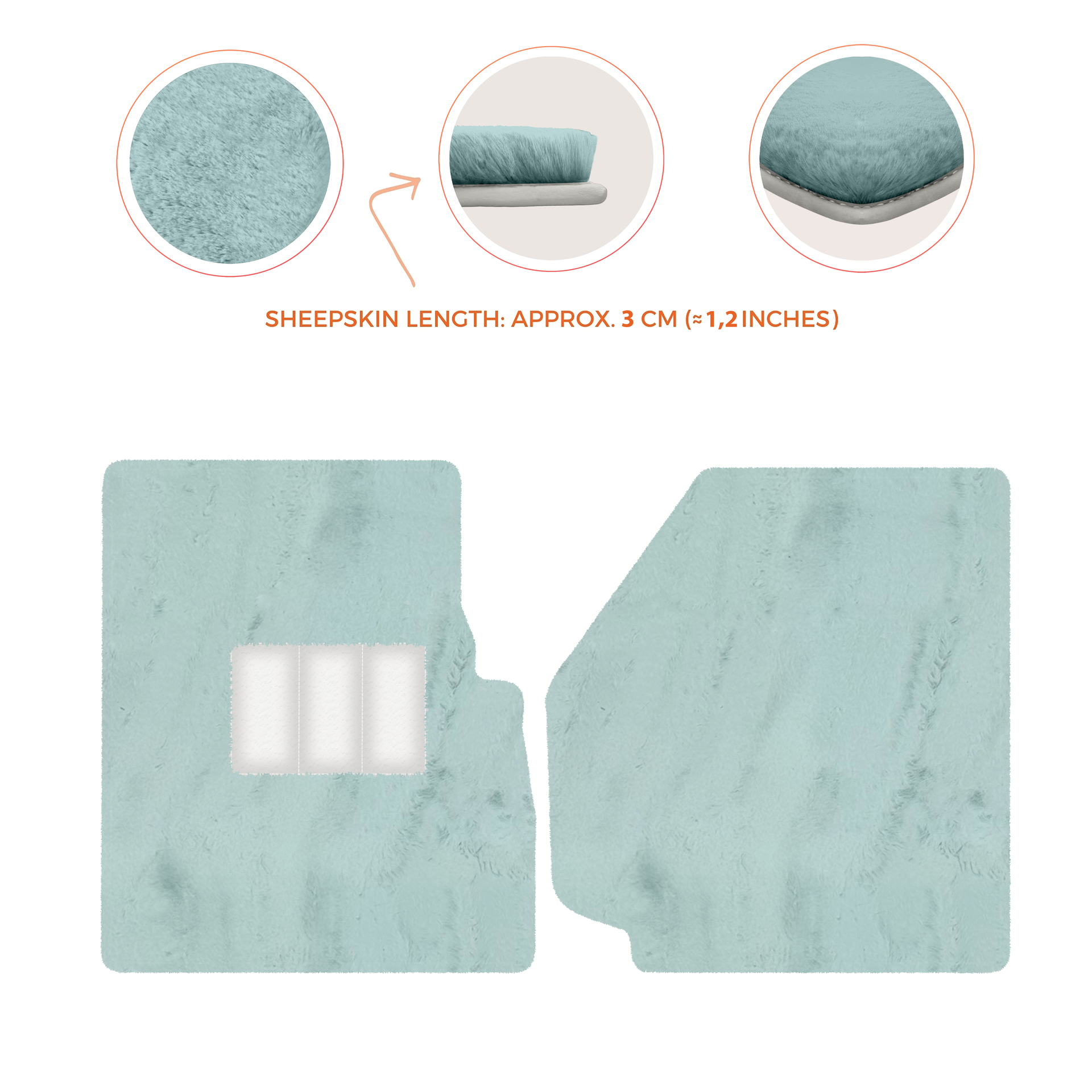 Premium Sheepskin Floor Mats for Land Rover Discovery (2004-2009)