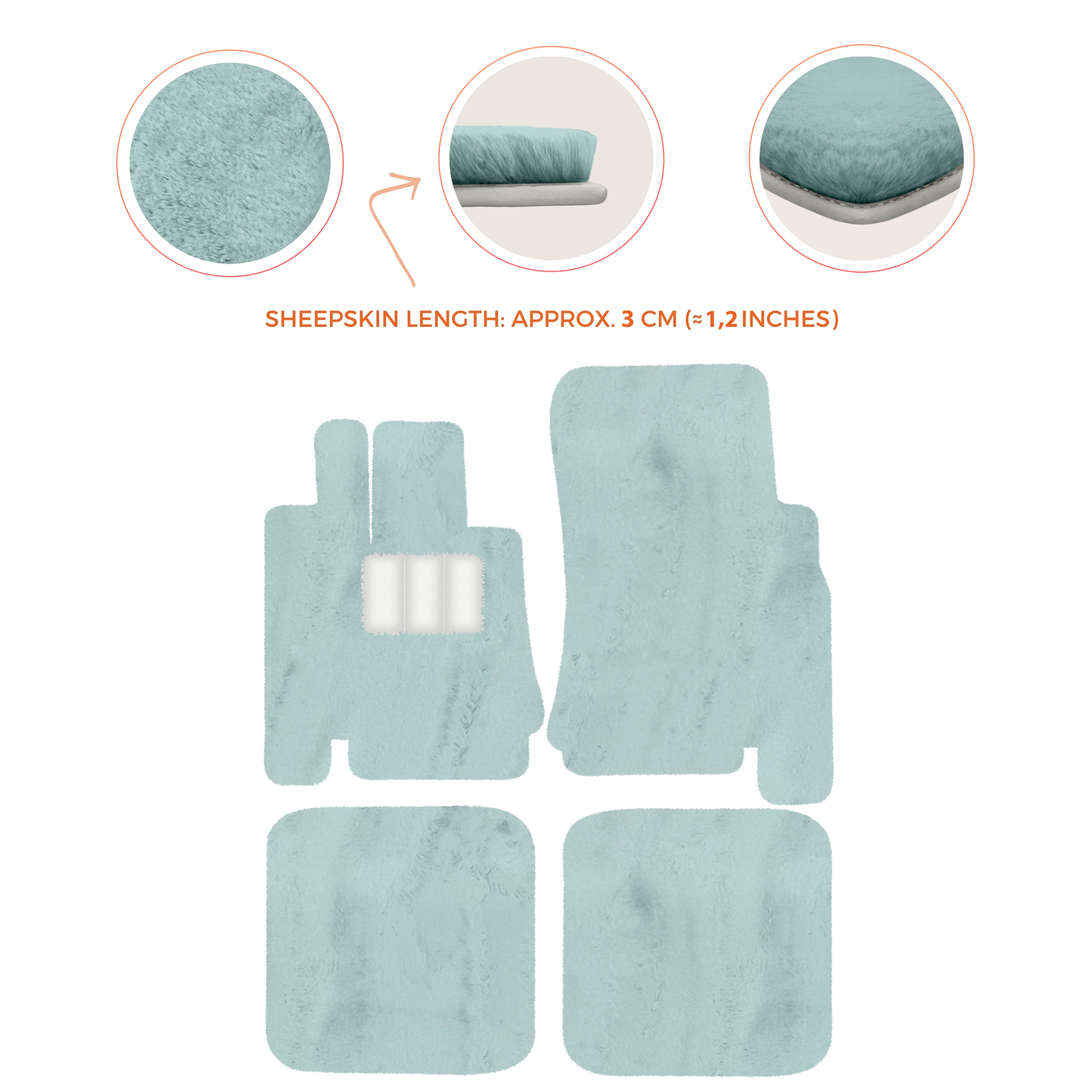 Premium Luxurious Sheepskin Floor Mats for Bentley Arnage (1998-2009)