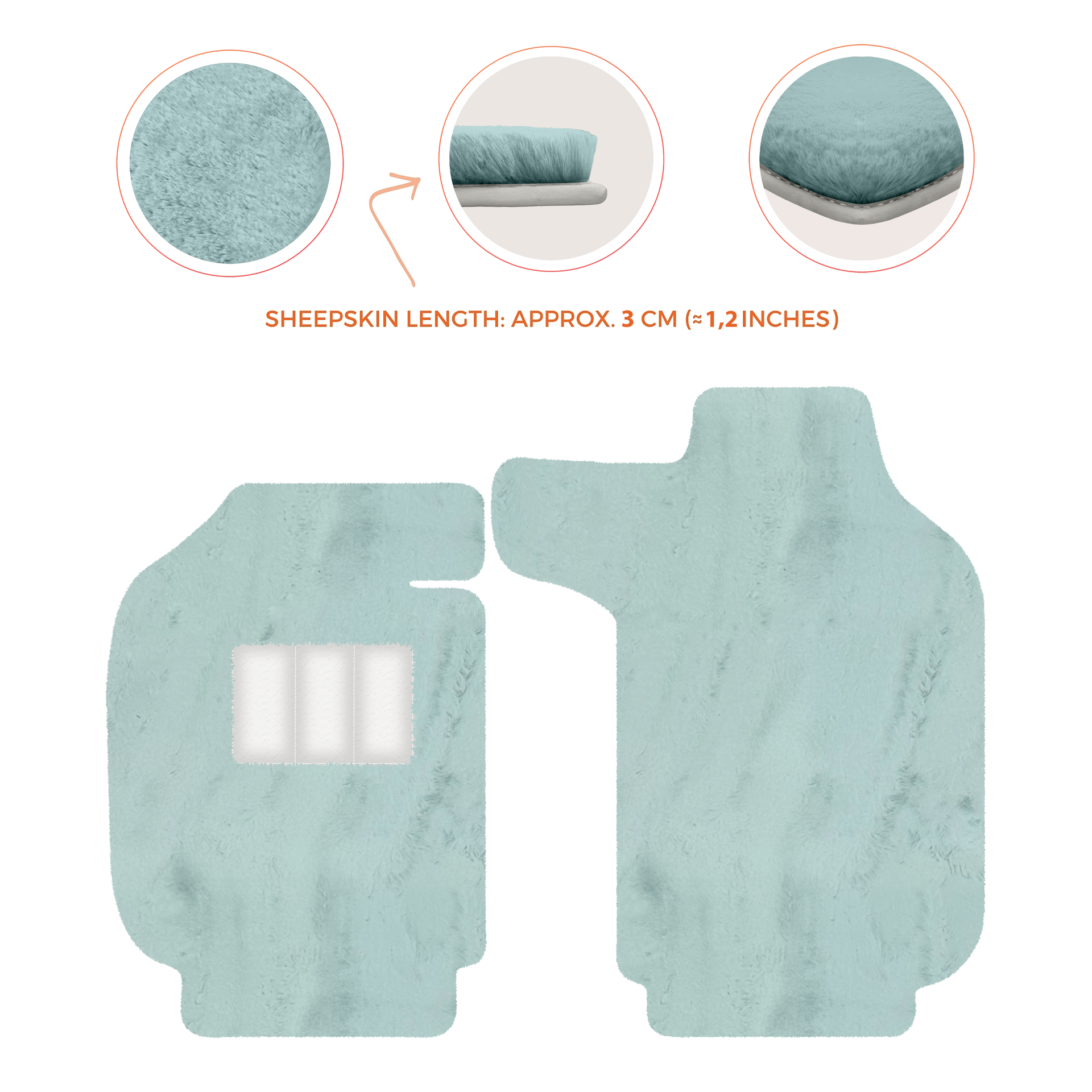 Luxury Sheepskin Floor Mats for Porsche 911 - 992 (2019-2026)