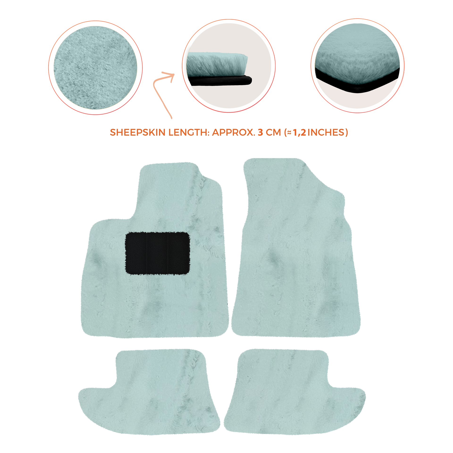 Premium Sheepskin Floor Mats for Bentley Continental GT (2003-2011)