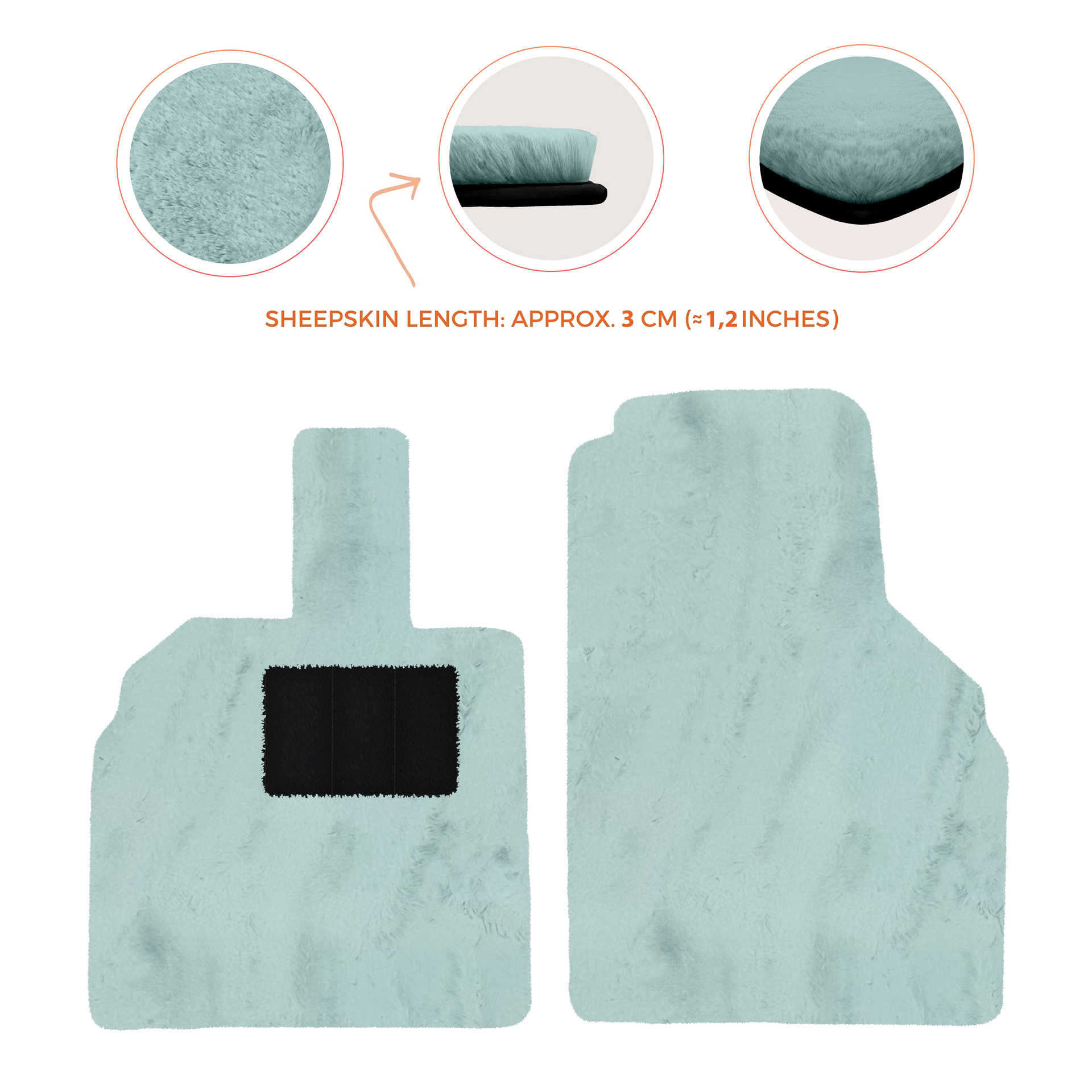 Premium Sheepskin Floor Mats for Lamborghini Aventador (2012-2022)