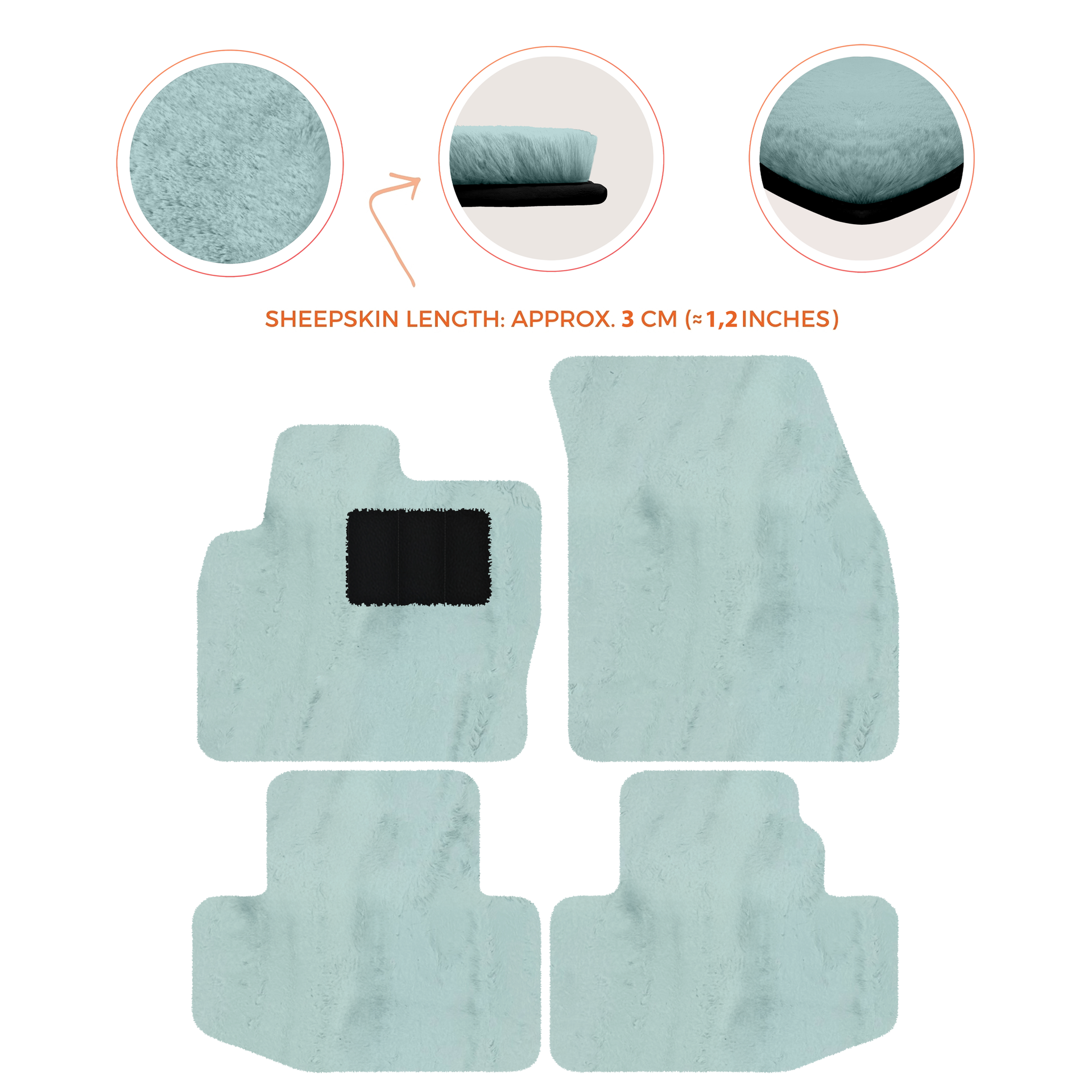 Luxury Sheepskin Floor Mats for Range Rover Sport L460 (2022-2024)