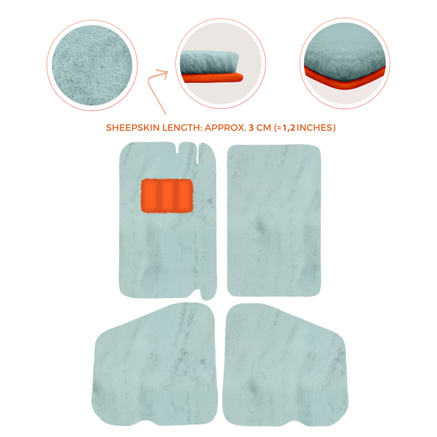 Premium Sheepskin Floor Mats for Rolls-Royce Shadow (1965-1977)