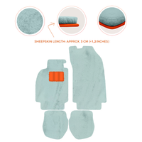 Tapis de voiture en peau de mouton pour Porsche 911 - 964 (1989-1994) - Longueur de peau de mouton, Options de couleur variées