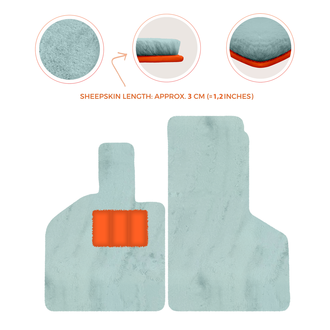 Luxury Sheepskin Floor Mats for Lamborghini Gallardo (2004-2014)