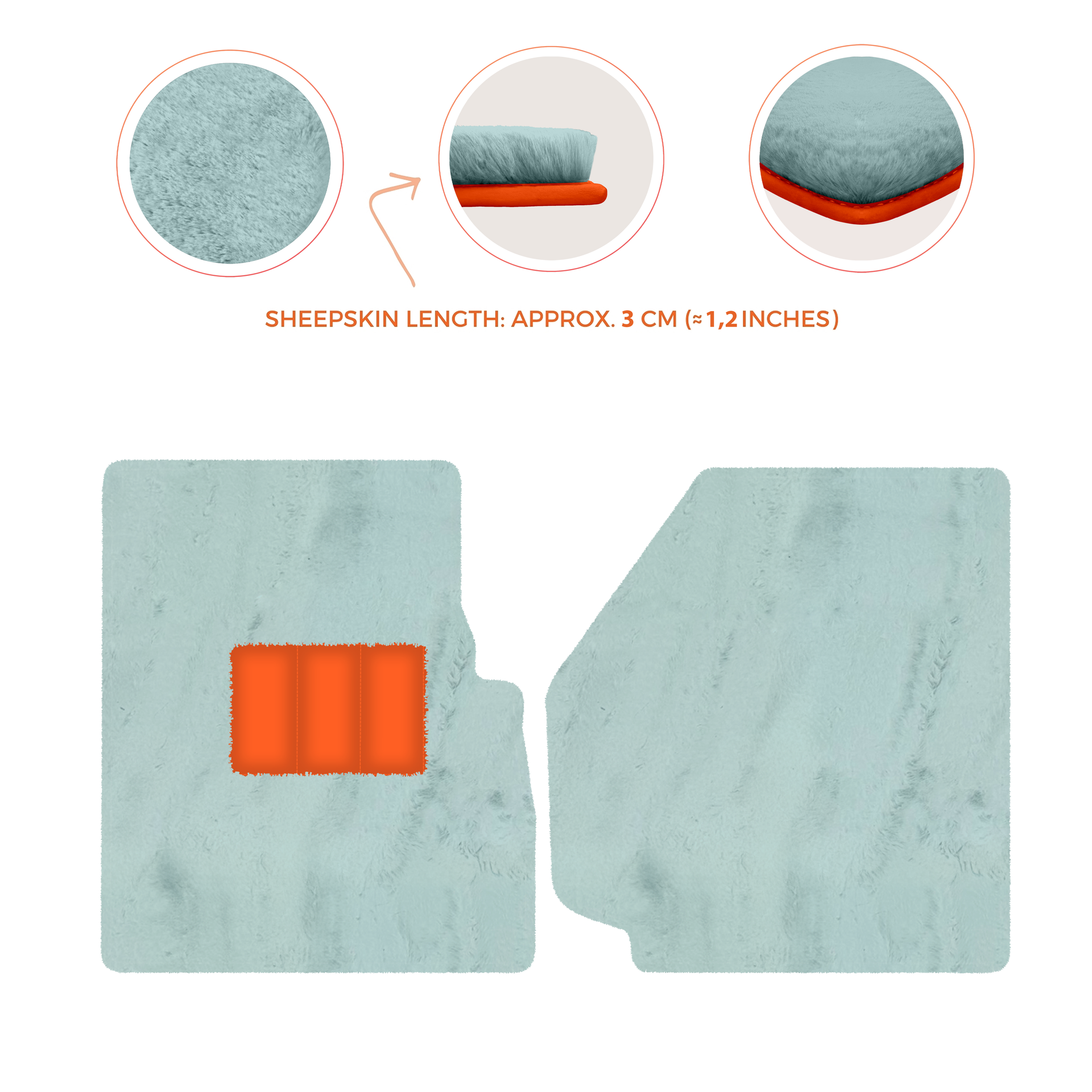 Premium Sheepskin Floor Mats for Land Rover Discovery (2004-2009)