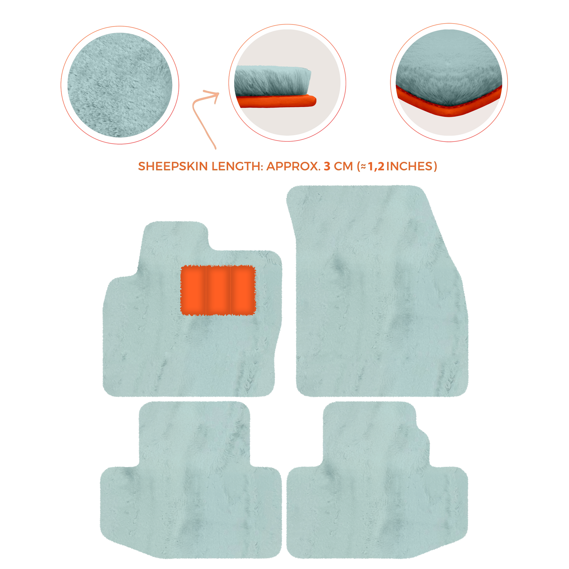 Luxury Sheepskin Floor Mats for Range Rover Sport L460 (2022-2024)