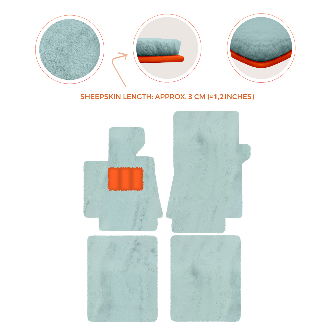 Luxurious Premium Sheepskin Floor Mats for Bentley Arnage (1998-2009)