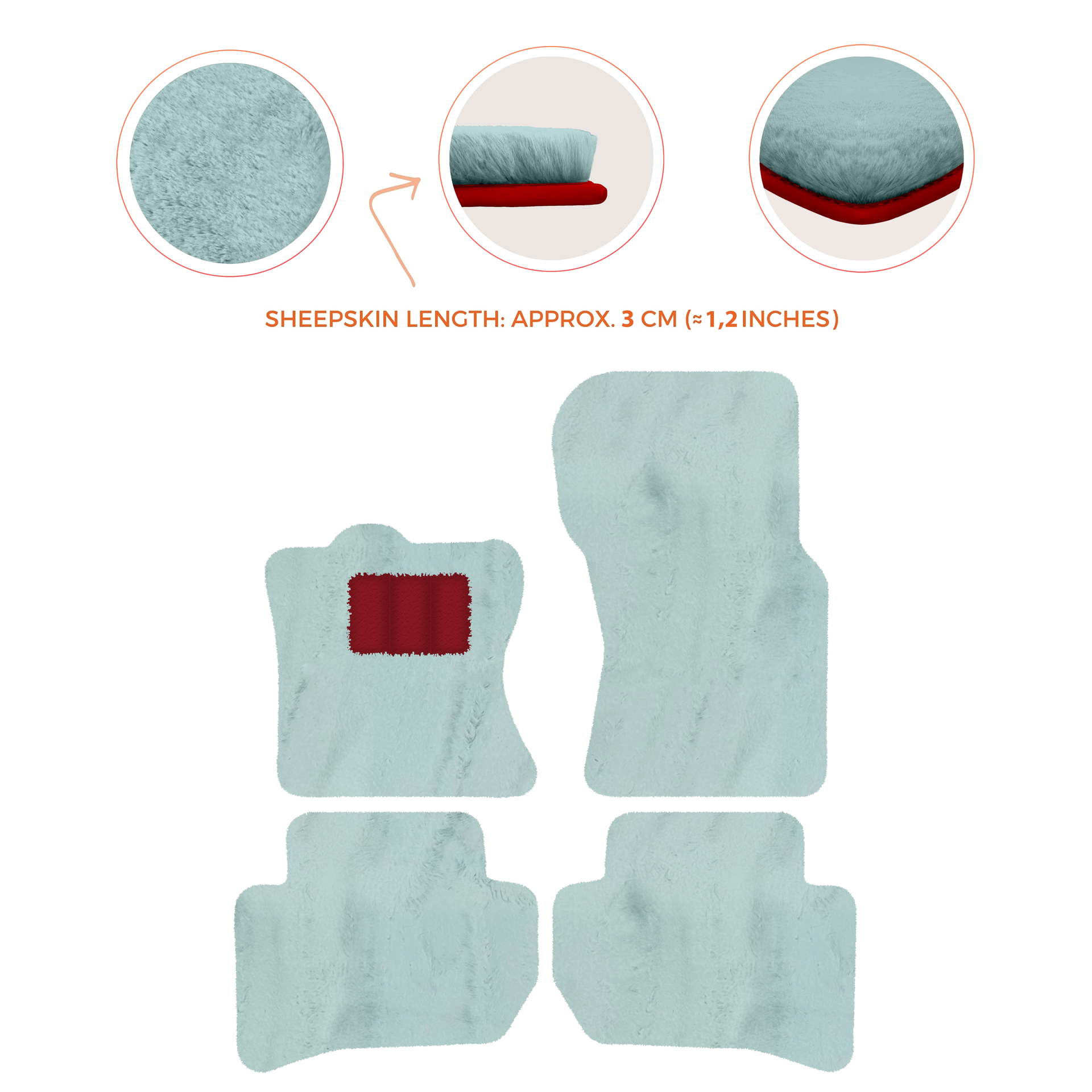 Premium Sheepskin Floor Mats for 2010-2013 Range Rover Sport