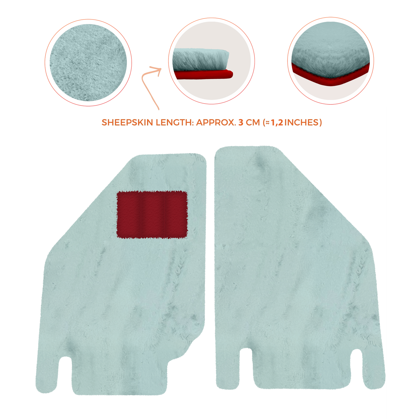 Premium Sheepskin Floor Mats for Ferrari Purosangue (2023-2024)