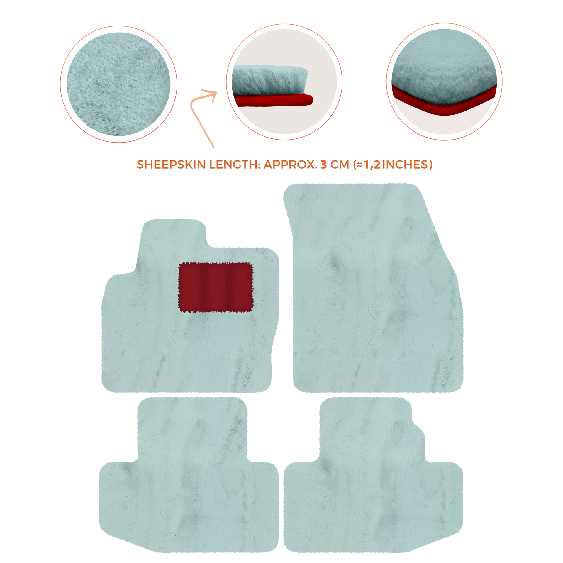 Luxury Sheepskin Floor Mats for Range Rover Sport L460 (2022-2024)