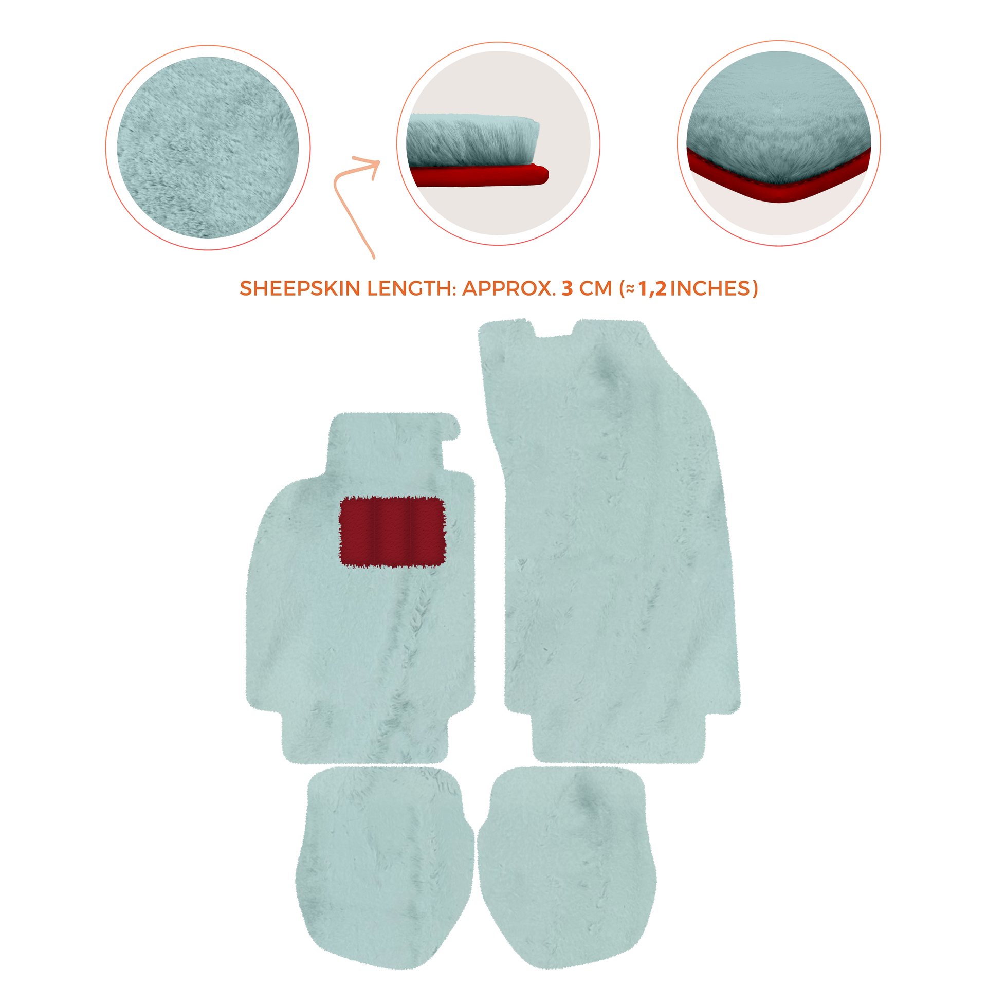 حصائر سيارات رمادية لسيارة بورش 964 (1989-1994) - AutoWin
