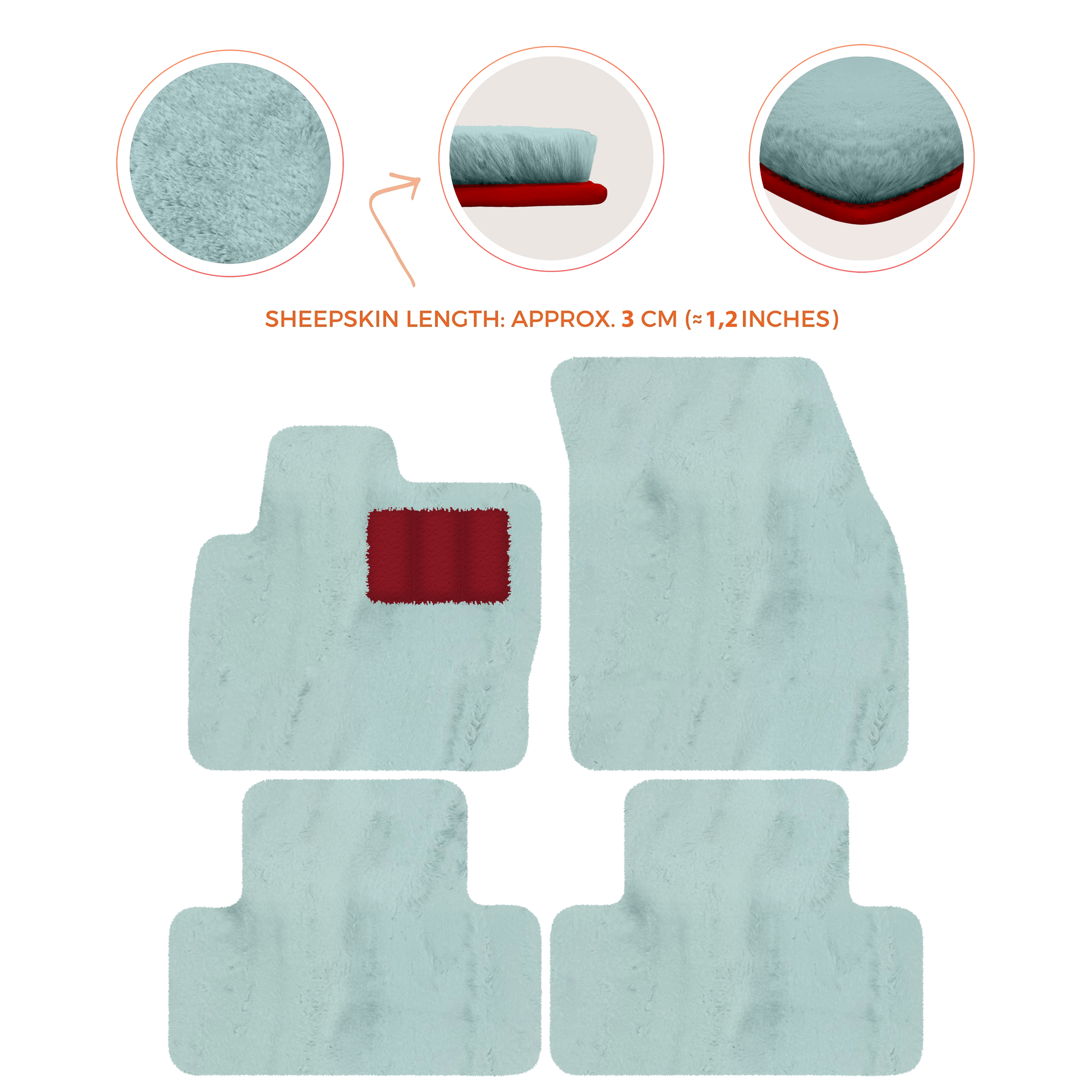 Premium Sheepskin Floor Mats for Range Rover Vehicles (2012-2022)