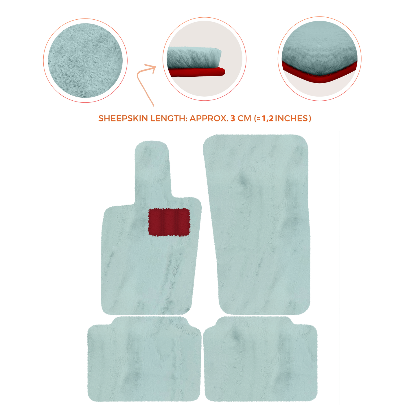 Luxury Sheepskin Floor Mats for Porsche Panamera (2017-2023)