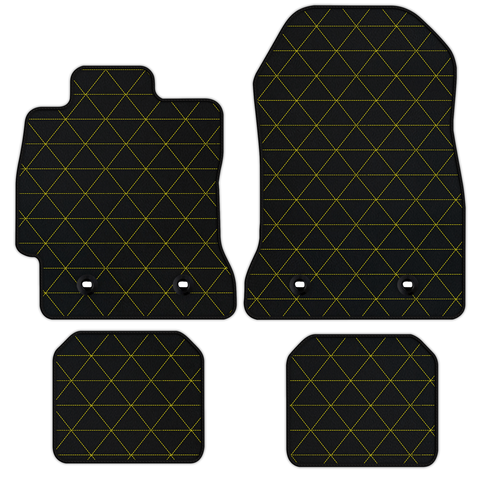 Customizable Leather Floor Mats with Divario Pattern for Toyota GT86 (2012-2021) - AutoWin