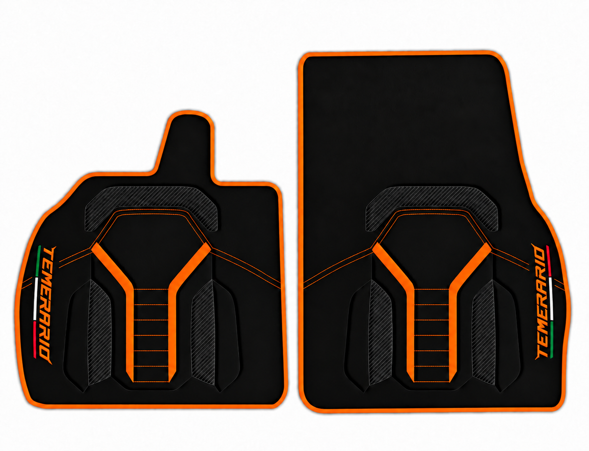 Black Leather Floor Mats for Lamborghini Temerario (2025-2027)