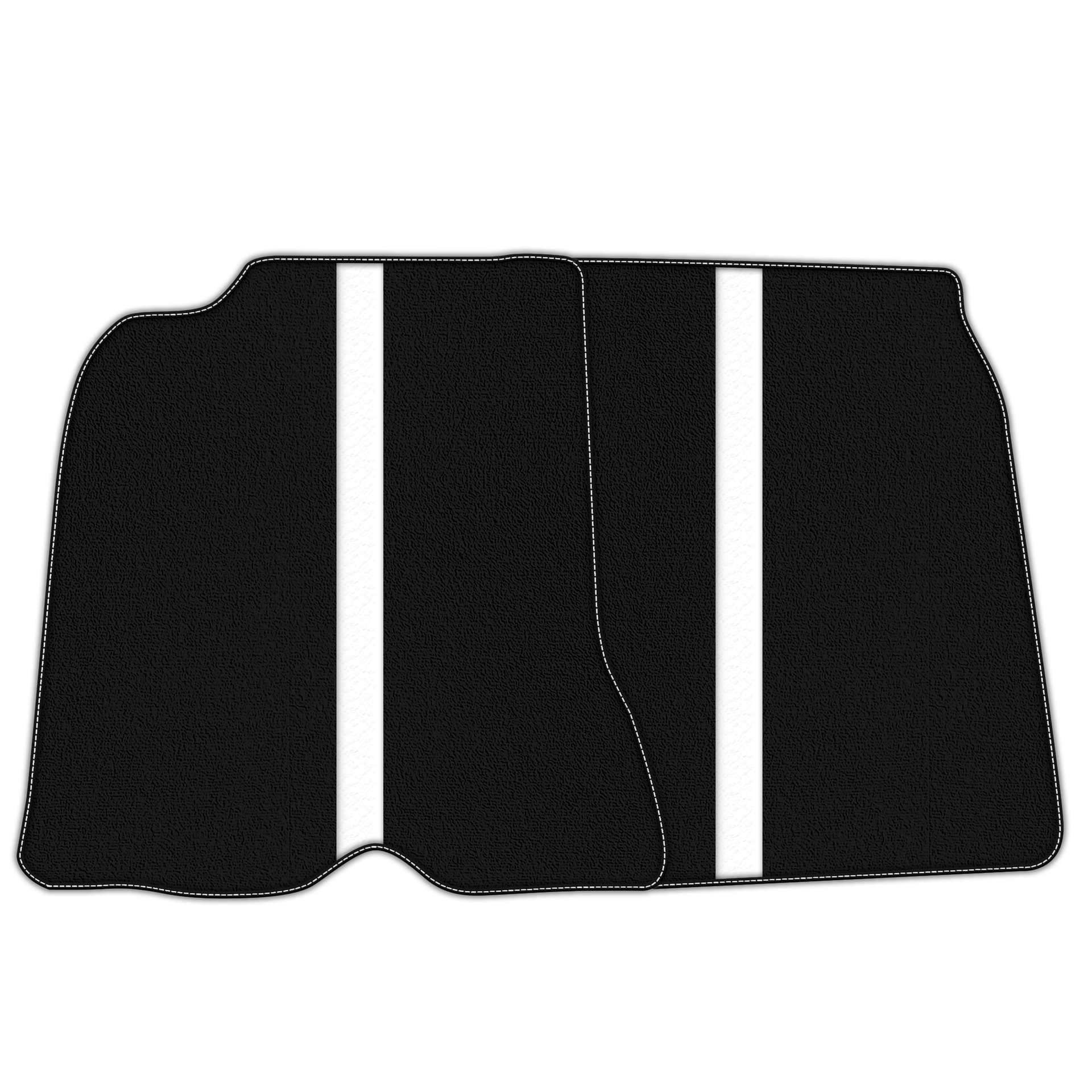 Black Floor Mats with Leather Line for Ferrari California T (2015-2018) - Various Colors