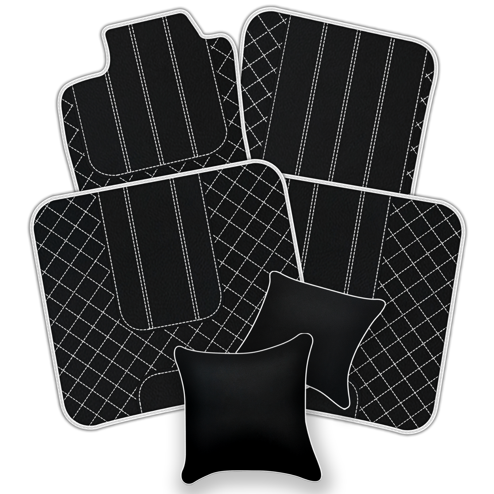 Tapis de voiture pour Bentley Flying Spur (2019-2023) en cuir Alcantara orange - AutoWin