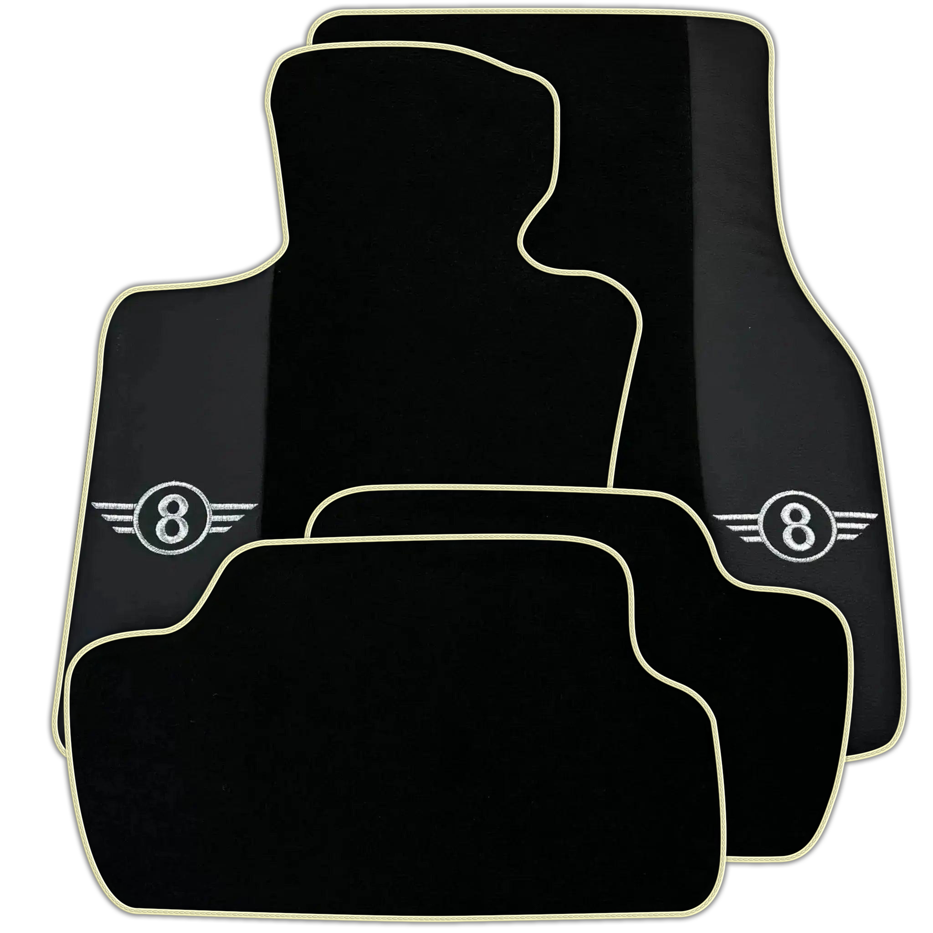 Black Floor Mats for Mini Cooper / One Electric (2020-2023) Various Trim Colors
