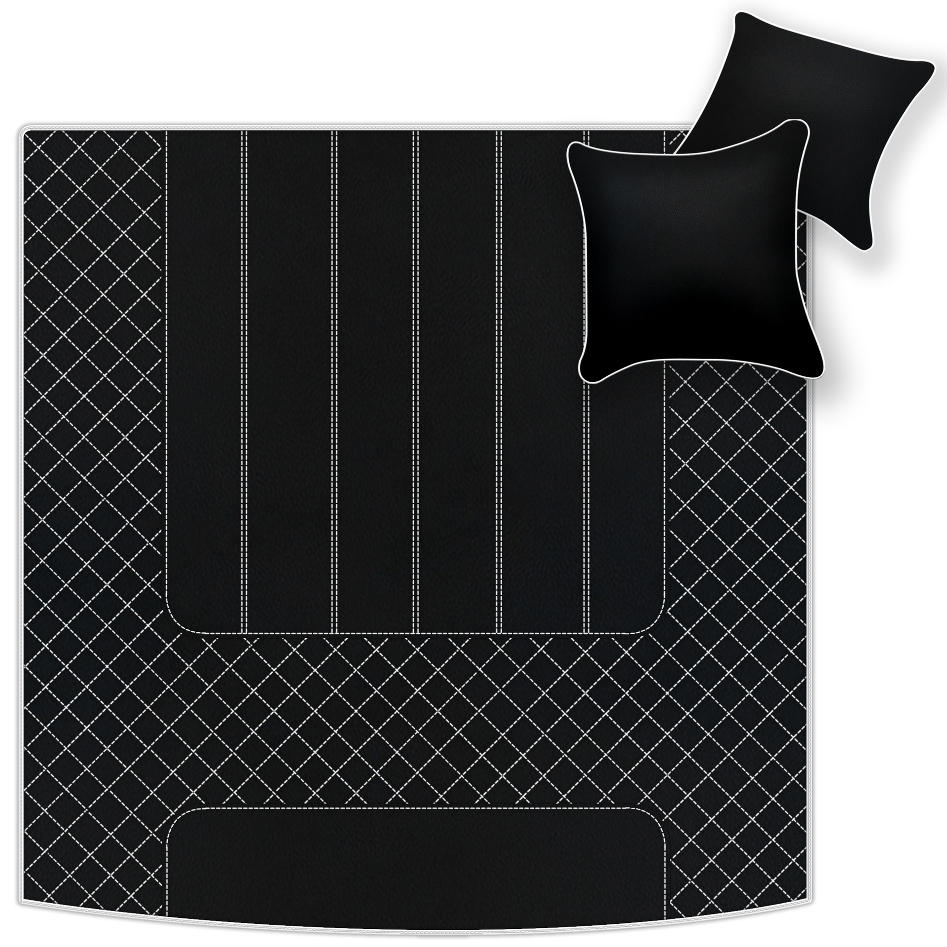 Black Leather Floor Mats for Bentley Flying Spur (2005-2013) | Luxury