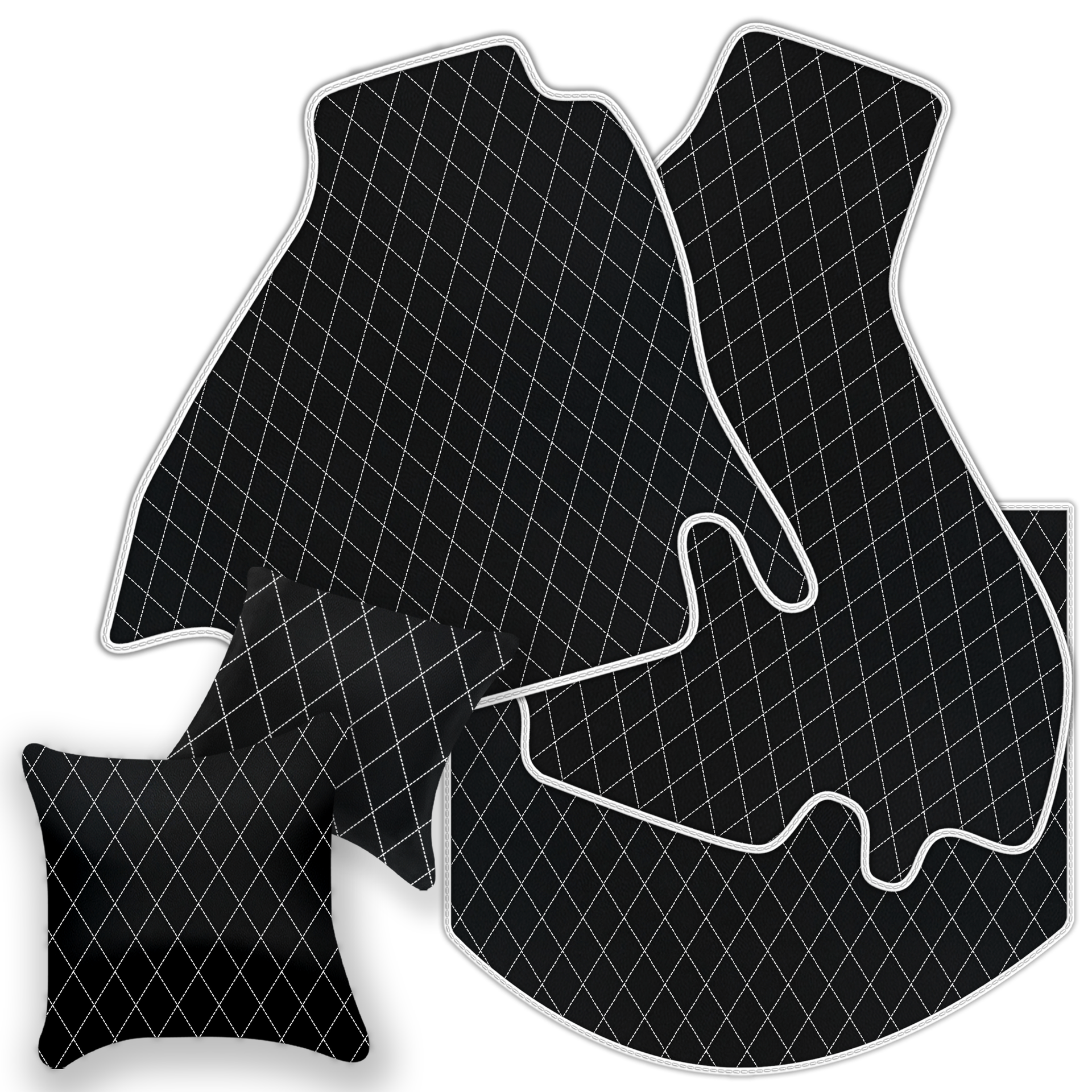 Premium Black Leather Floor Mats for Ferrari 512 TR (1992-1994)