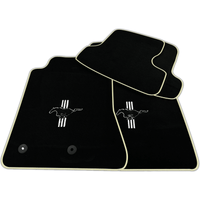 Black Floor Mats For Ford Mustang VI (2015-2023) with Pony | Various Trim Colors