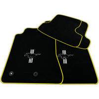 Black Floor Mats For Ford Mustang VI (2015-2023) with Pony | Various Trim Colors
