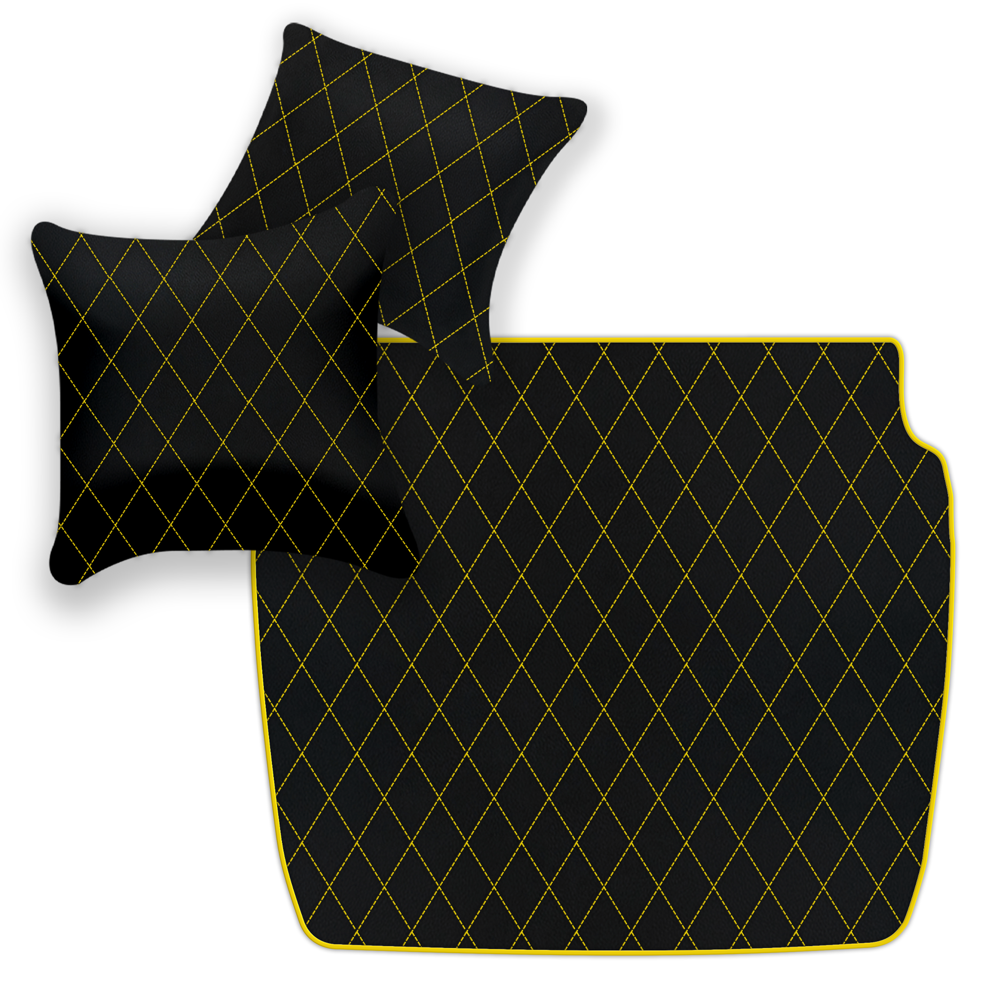 Custom Black Leather Floor Mats for Ferrari 612 Scaglietti (2005-2011)