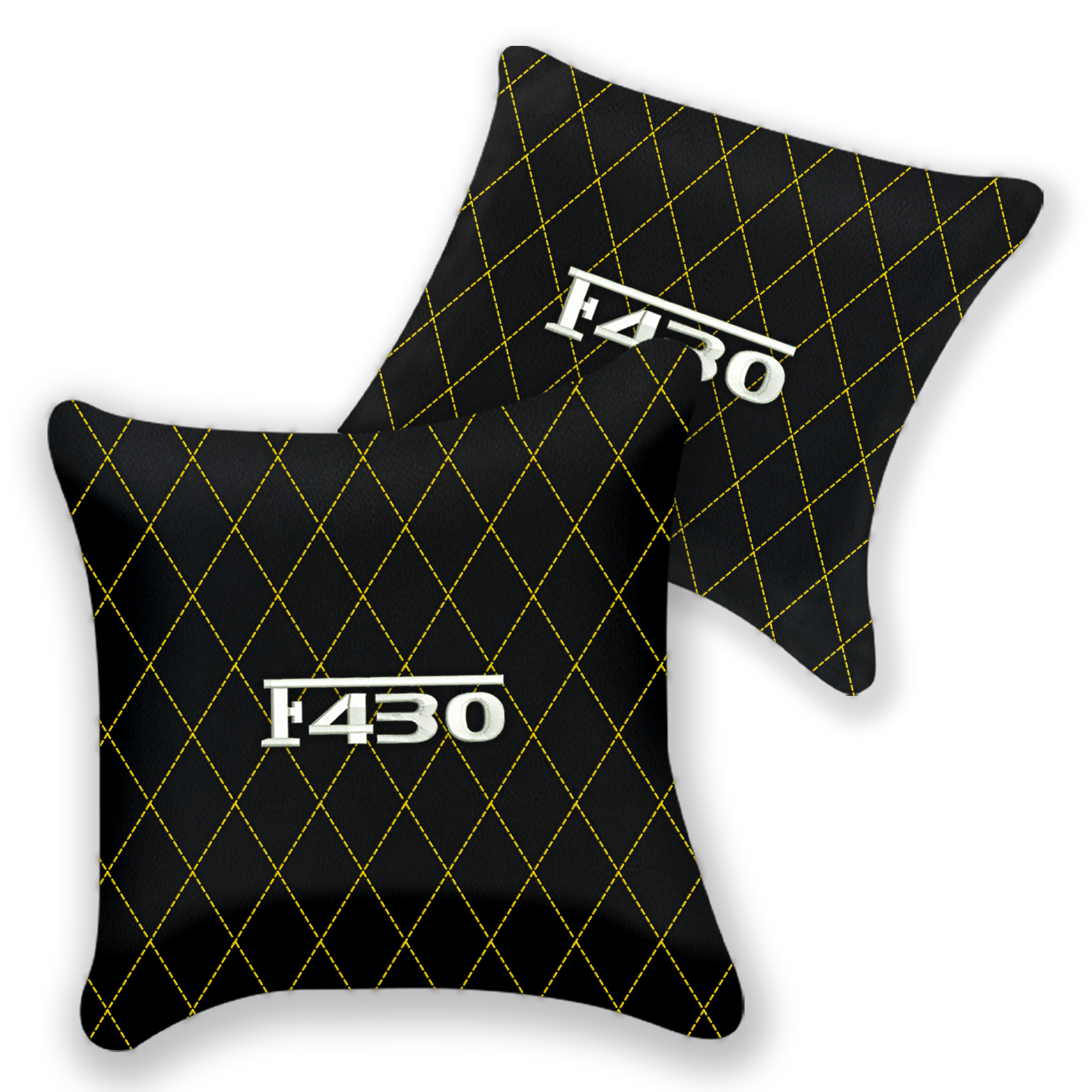 Customizable Black Leather Pillows for Ferrari F355 (1994-1999)