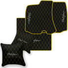 Custom Black Leather Floor Mats for Ferrari 812 Superfast (2018-2023)