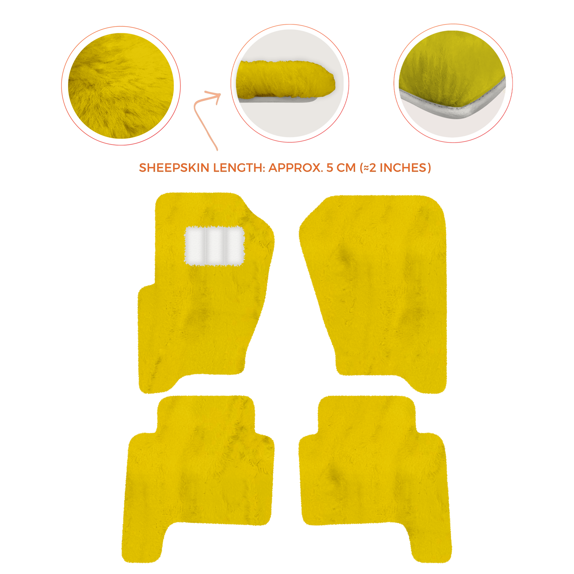 Luxury Sheepskin Floor Mats for Land Rover Discovery (2017-2026)