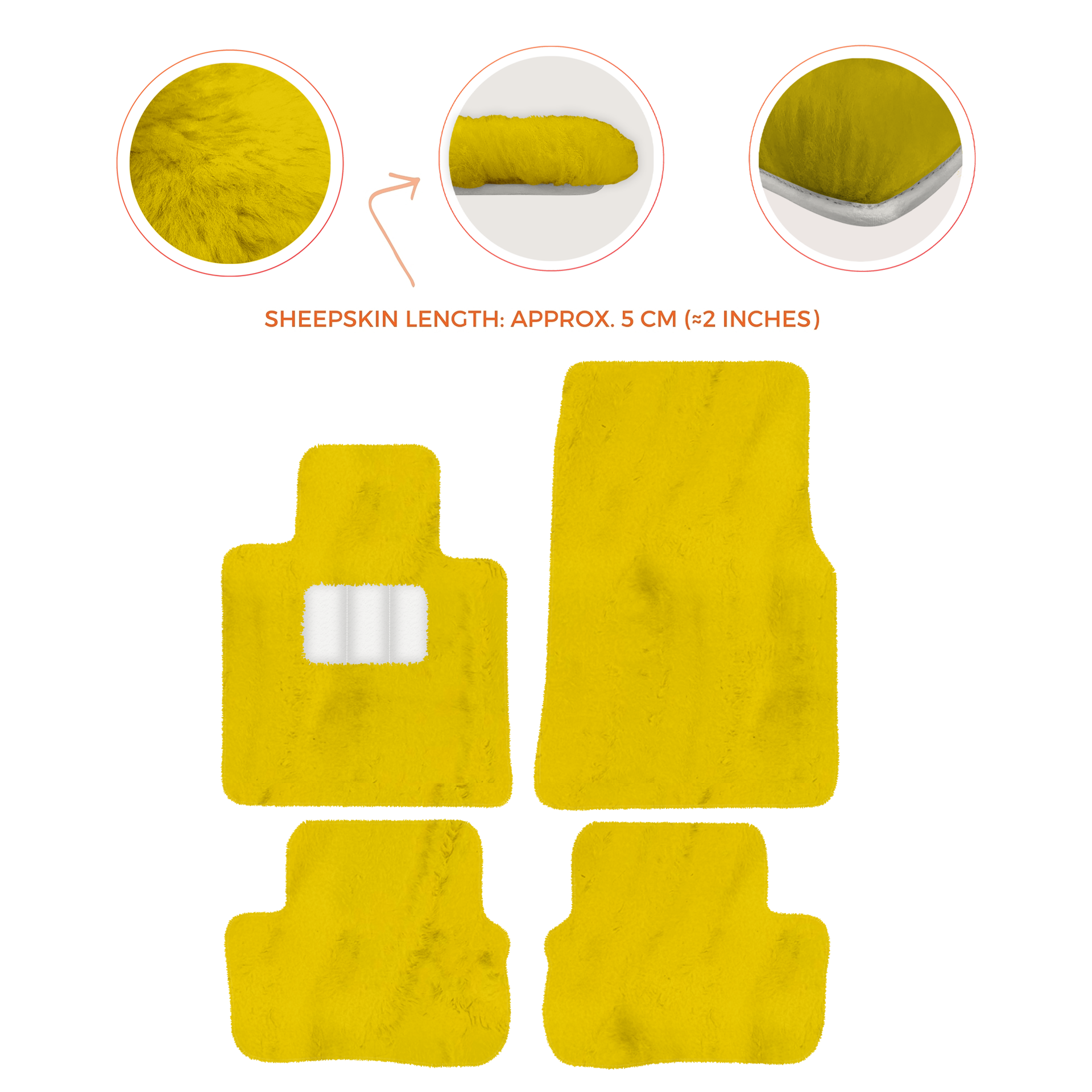 Premium Sheepskin Floor Mats for Rolls-Royce Shadow (1965-1977)