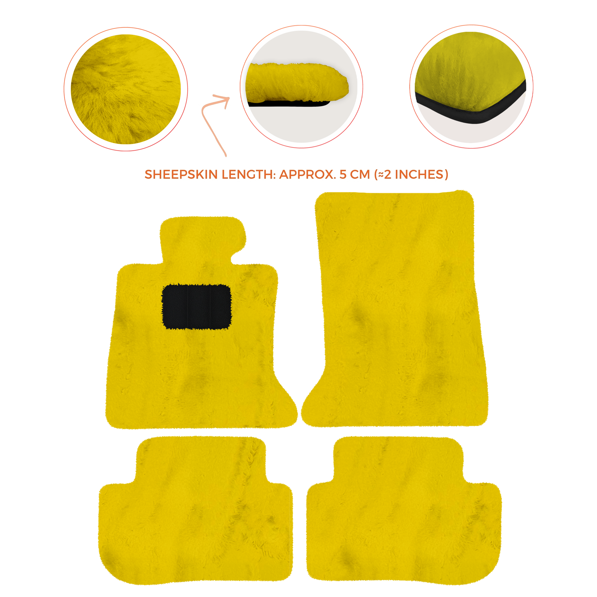 Premium Sheepskin Floor Mats for Rolls-Royce RR2 Dawn (2015-2023)