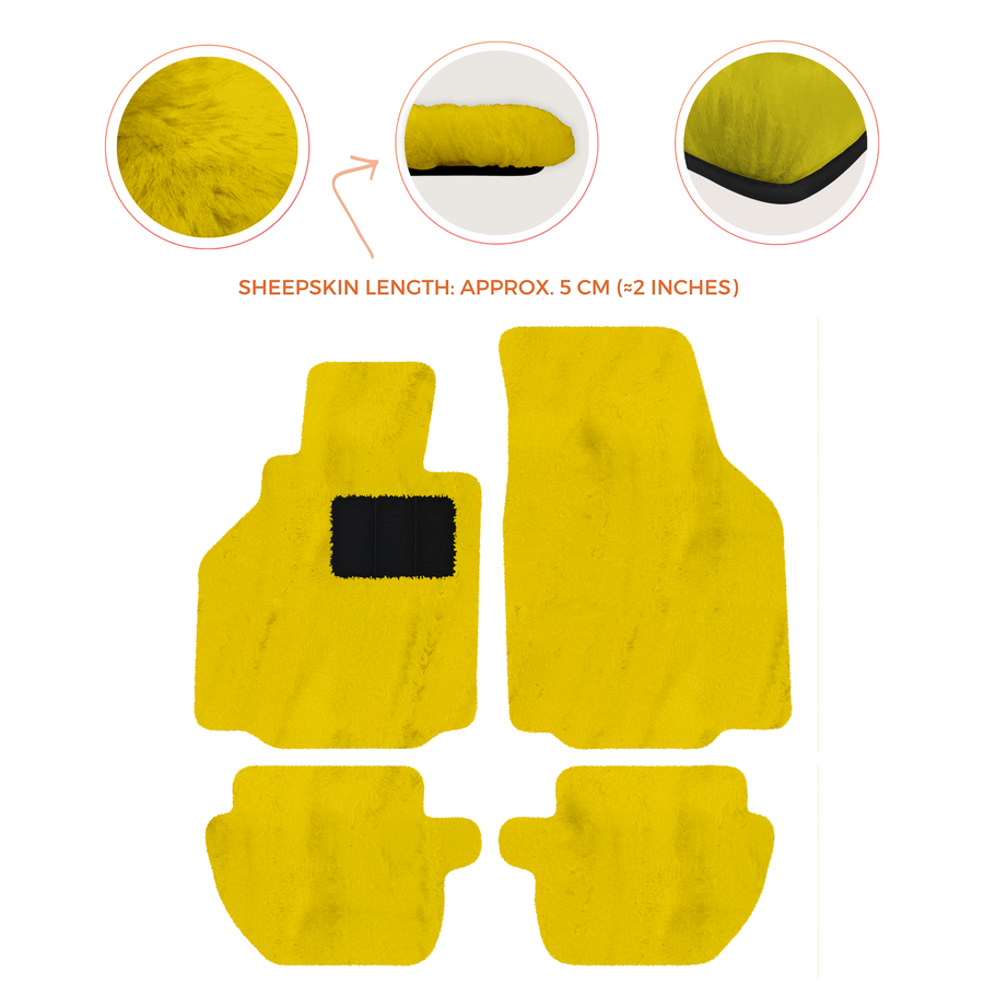 Premium Luxury Sheepskin Floor Mats for Ferrari Roma (2021-2024)